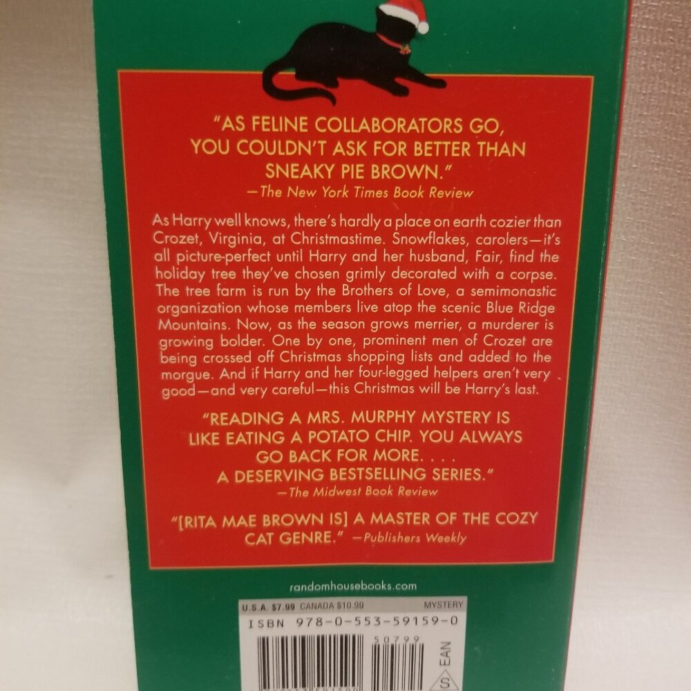 add to bundle $4, Rita Mae Brown's Santa Clawed paperback, VGUC - Picture 2 of 4